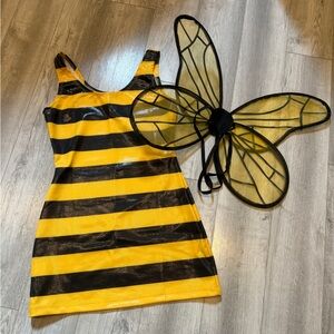 Spirit Yellow and Black Striped Bumblebee Costume size small